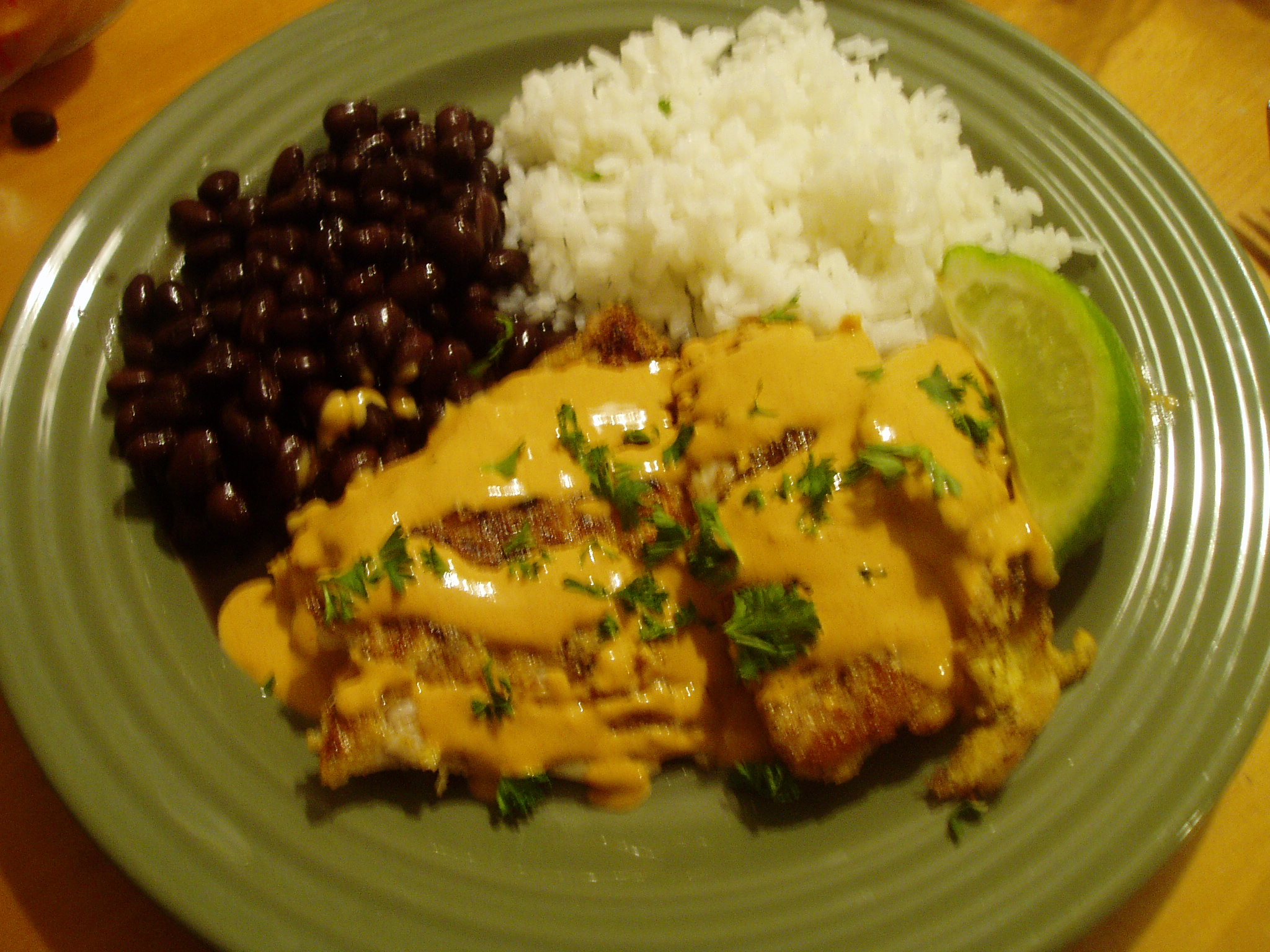 Tilapia with Chili Cream Sauce