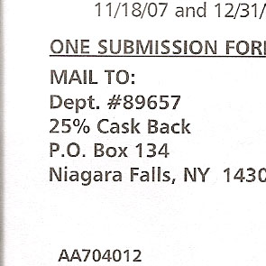 Cask Back Offer